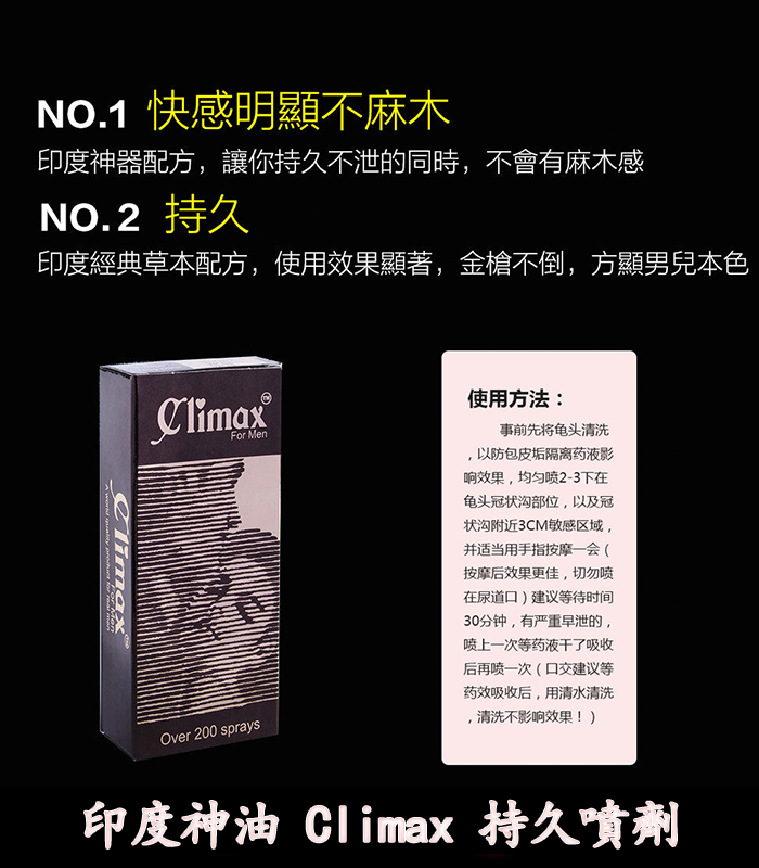 印度神油 Climax 強效控時 提升快感:圖片 5